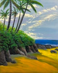 landscape, tree, ocean